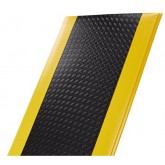 Crown Wear-Bond Comfort-King Diamond Surface Dry Area Anti-Fatigue Mat - 2' x 75', Black/Yellow